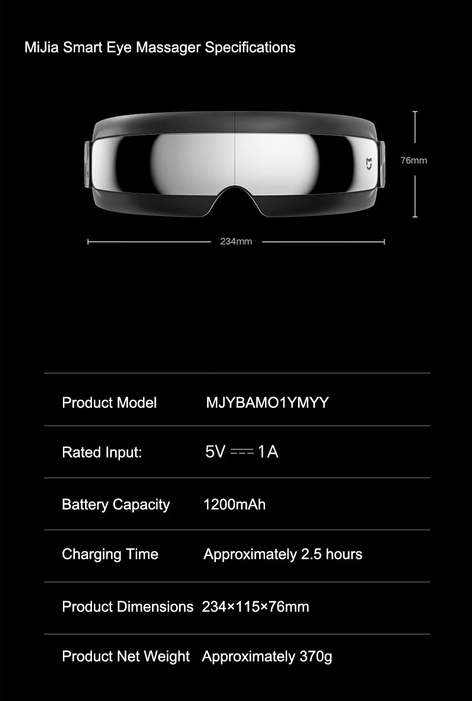 Smart Eye Massager – Faltbare Augenmassagebrille mit Mehrzonen-Massage & Mi Home App-Steuerung | 4,5 ★ Bewertung